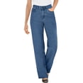 thumbnail image 1 of Woman Within Plus Size Petite Perfect Relaxed All-Cotton Denim Five-Pocket Jeans, 1 of 6
