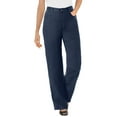 thumbnail image 1 of Woman Within Plus Size Petite Perfect Relaxed All-Cotton Denim Five-Pocket Jeans, 1 of 3