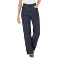 thumbnail image 1 of Woman Within Plus Size Petite Perfect Relaxed All-Cotton Denim Five-Pocket Jeans, 1 of 4