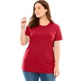 thumbnail image 1 of Woman Within Plus Size Perfect Short-Sleeve Crewneck Tee (Petite Available), 1 of 6