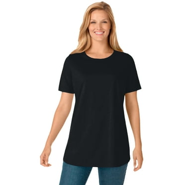 Woman Within Plus Size Perfect Short-Sleeve Crewneck Tee (Petite Available)