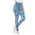 thumbnail image 1 of Woman Within Plus Size Tall Stretch-Cotton Knit Pull-On Printed Pocket Leggings, 1 of 5