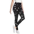 thumbnail image 1 of Woman Within Plus Size Tall Stretch-Cotton Knit Pull-On Printed Pocket Leggings, 1 of 5