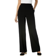 Woman Within Plus Size Petite Pull-On Elastic Waist Soft Pants