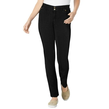 Woman Within Plus Size Petite Secret Solutions; Tummy Smoothing Straight Leg Denim Jean