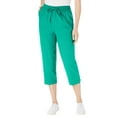 thumbnail image 1 of Woman Within Women's Plus Size Petite Seersucker Capri Pant Pant, 1 of 6