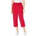 thumbnail image 1 of Woman Within Plus Size Petite Seersucker Capri Pant, 1 of 5