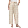 thumbnail image 1 of Woman Within Plus Size Petite Seersucker Pull-On Elastic-Waist Pants, 1 of 5