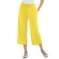 thumbnail image 1 of Woman Within Plus Size Petite Sport-Knit Pull-On Capri Pants, 1 of 5