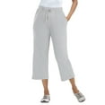 thumbnail image 1 of Woman Within Plus Size Petite Sport-Knit Pull-On Capri Pants, 1 of 5
