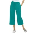 thumbnail image 1 of Woman Within Plus Size Petite Sport-Knit Pull-On Capri Pants, 1 of 5