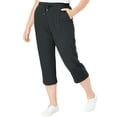 thumbnail image 1 of Woman Within Plus Size Petite Sport-Knit Pull-On Capri Pants, 1 of 5