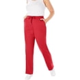 thumbnail image 1 of Woman Within Plus Size Petite Sport Knit Straight-Leg Pull-On Pants, 1 of 6