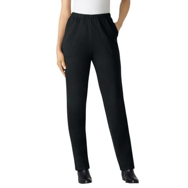 Woman Within Plus Size Petite Straight Leg Ponte Knit Pant