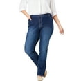 thumbnail image 1 of Woman Within Plus Size Petite Stretch Denim 5-Pocket Straight-Leg Jeans, 1 of 5
