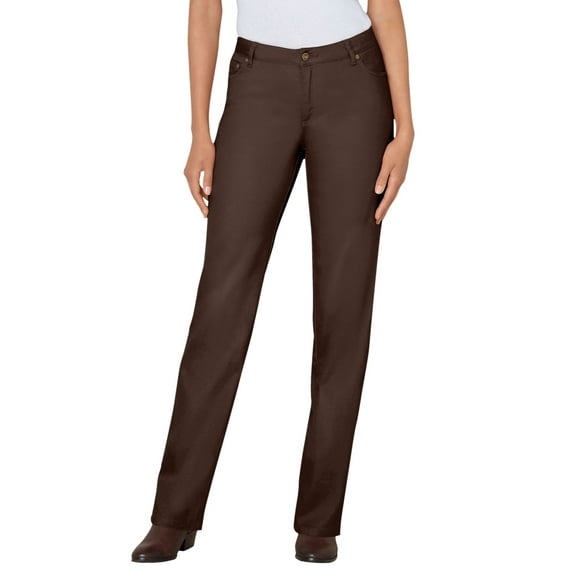 Woman Within Plus Size Petite Stretch Denim 5-Pocket Straight-Leg Jeans