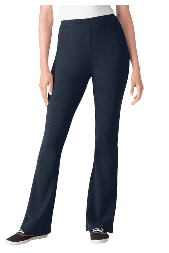Women's Plus Size Petite Stretch Cotton Bootcut Pant