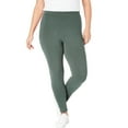 thumbnail image 1 of Woman Within Plus Size Petite Stretch-Cotton Knit Pull-On Leggings, 1 of 5