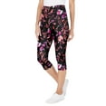 thumbnail image 1 of Woman Within Plus Size Petite Stretch-Cotton Knit Pull-On Printed Capri Leggings, 1 of 6