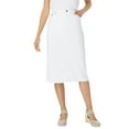 thumbnail image 1 of Woman Within Plus Size Petite Stretch Denim Five-Pocket Jeans Skirt, 1 of 5