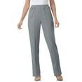 thumbnail image 1 of Woman Within Plus Size Petite Knit Hassle-Free Pull-On Elastic-Waist Pants, 1 of 4