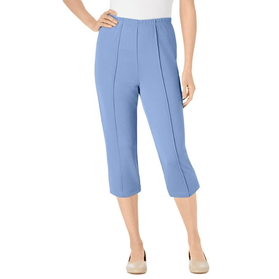 Woman Within Plus Size Petite The Hassle-Free Soft Knit Capri