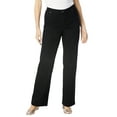 thumbnail image 1 of Woman Within Plus Size Petite Stretch Denim Wide-Leg Five-Pocket Jeans, 1 of 6