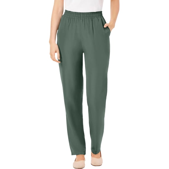 Woman Within Plus Size Petite Woven Pant