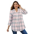 thumbnail image 1 of Woman Within Plus Size Pintucked Flannel Shirt, 1 of 6