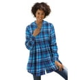 thumbnail image 1 of Woman Within Plus Size Pintucked Flannel Shirt, 1 of 5