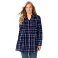 thumbnail image 1 of Woman Within Plus Size Pintucked Flannel Shirt, 1 of 6