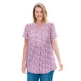 thumbnail image 1 of Woman Within Plus Size Pintucked Half-Button Tunic, 1 of 6