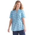 thumbnail image 1 of Woman Within Plus Size Pintucked Half-Button Tunic, 1 of 6