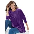 thumbnail image 1 of Woman Within Plus Size Plush Velour Tunic Sweatshirt, 1 of 4
