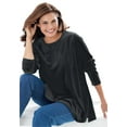 thumbnail image 1 of Woman Within Plus Size Plush Velour Tunic Sweatshirt, 1 of 4