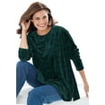 thumbnail image 1 of Woman Within Plus Size Plush Velour Tunic Sweatshirt, 1 of 4