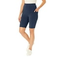 thumbnail image 1 of Woman Within Plus Size Stretch Cotton Pocket Bike Short, 1 of 6
