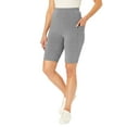 thumbnail image 1 of Woman Within Plus Size Stretch Cotton Pocket Bike Short, 1 of 6
