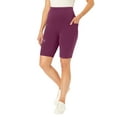thumbnail image 1 of Woman Within Plus Size Stretch Cotton Pocket Bike Short, 1 of 5