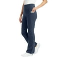 thumbnail image 1 of Woman Within Plus Size Stretch-Cotton Knit Pull-On Bootcut Pocket Leggings, 1 of 3