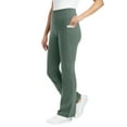 thumbnail image 1 of Woman Within Plus Size Tall Stretch-Cotton Knit Pull-On Bootcut Pocket Leggings, 1 of 6