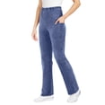thumbnail image 1 of Woman Within Plus Size Petite Stretch-Cotton Knit Pull-On Bootcut Pocket Leggings, 1 of 6