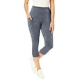 thumbnail image 1 of Woman Within Plus Size Petite Stretch-Cotton Knit Pull-On Pocket Capri Leggings, 1 of 5