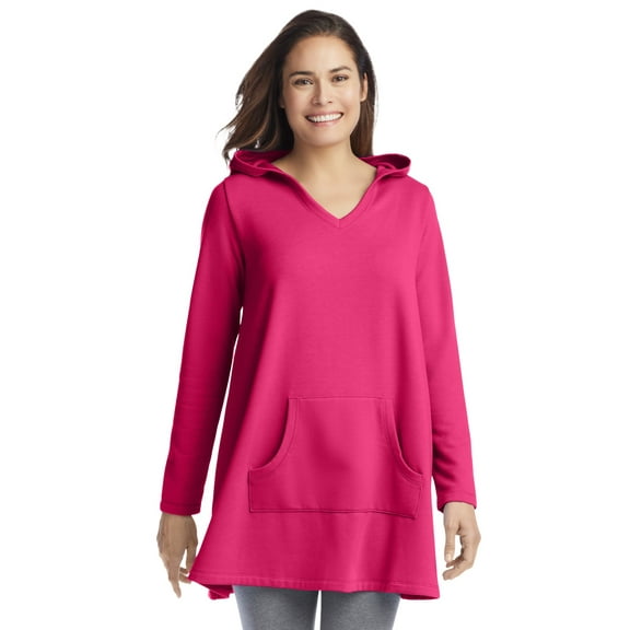 Woman Within Plus Size Pocket Hoodie Sweatshirt