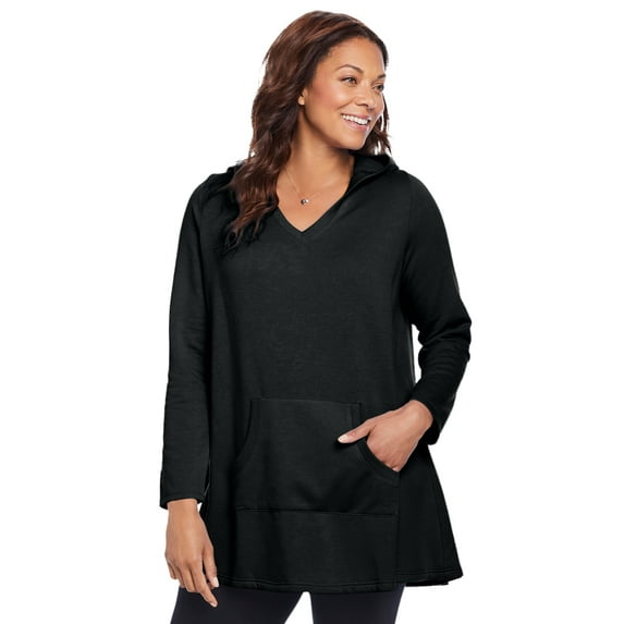 Woman Within Plus Size Pocket Hoodie Sweatshirt