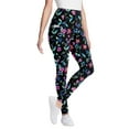 thumbnail image 1 of Woman Within Plus Size Stretch-Cotton Knit Pull-On Printed Pocket Leggings, 1 of 5
