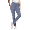 thumbnail image 1 of Woman Within Plus Size Stretch-Cotton Knit Pull-On Pocket Leggings, 1 of 5