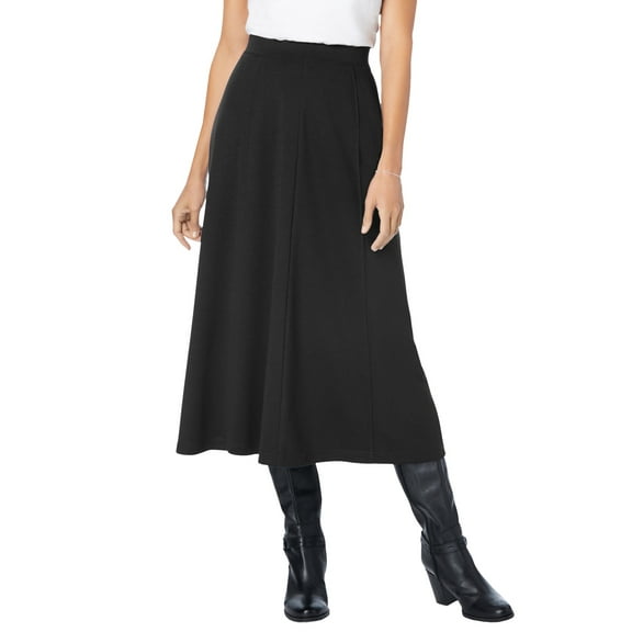Woman Within Plus Size Ponte Knit A-Line Skirt