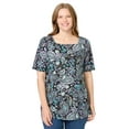 thumbnail image 1 of Woman Within Plus Size Printed Perfect Square-Neck Tee, 1 of 4