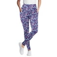 thumbnail image 1 of Woman Within Plus Size Tall Stretch-Cotton Knit Pull-On Printed Pocket Leggings, 1 of 5